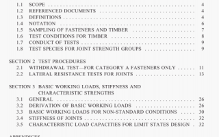 AS 1649:1998 pdf – Timber—Methods of test formechanical fasteners and connectors—Basic working loads and characteristic strengths