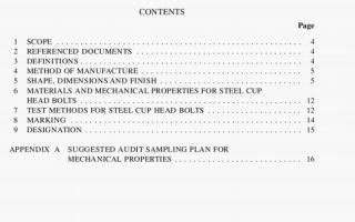 AS/NZS 1390:1997 pdf – Cup head bolts with Iso metric coarse pitch threads