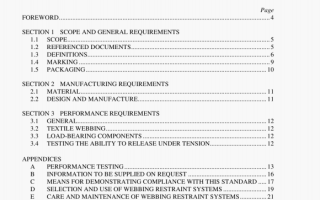 AS/NZS 4380:2001 pdf – Motor vehicles-Cargo restraint systems-Transport webbing and components