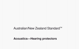 AS/NZS 1270:2002 pdf – Acoustics—Hearing protectors