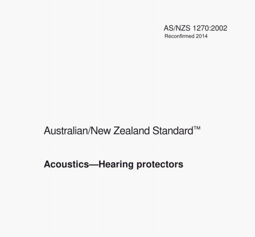 AS/NZS 1270:2002 pdf – Acoustics—Hearing protectors