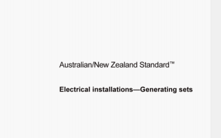 AS/NZS 3010:2005 pdf – Electrical installations—Generating sets