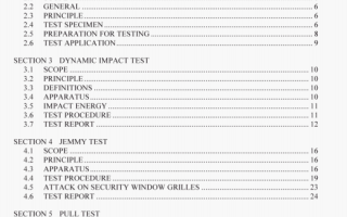 AS 5041:2003 pdf – Methods of test-Security screen doors and window grilles