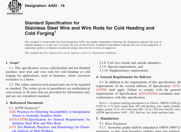 ASTM A493:16 pdf download