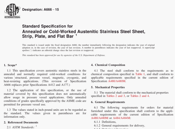 ASTM A666:15 pdf download