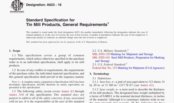 ASTM A623:16 pdf download